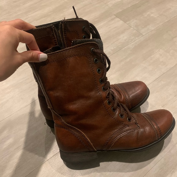 Steve Madden Brown Leather Boots - Picture 1 of 2